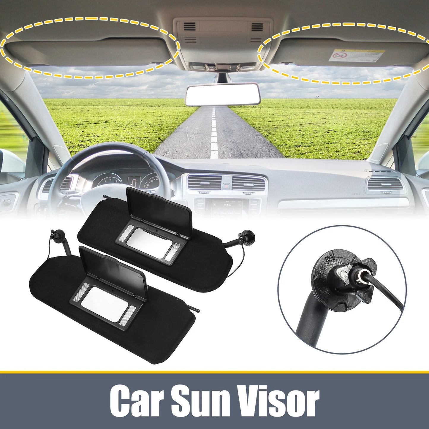 Auto Sun Visor with LED Lights for Chevrolet Corvette C5 (1997-2004)
