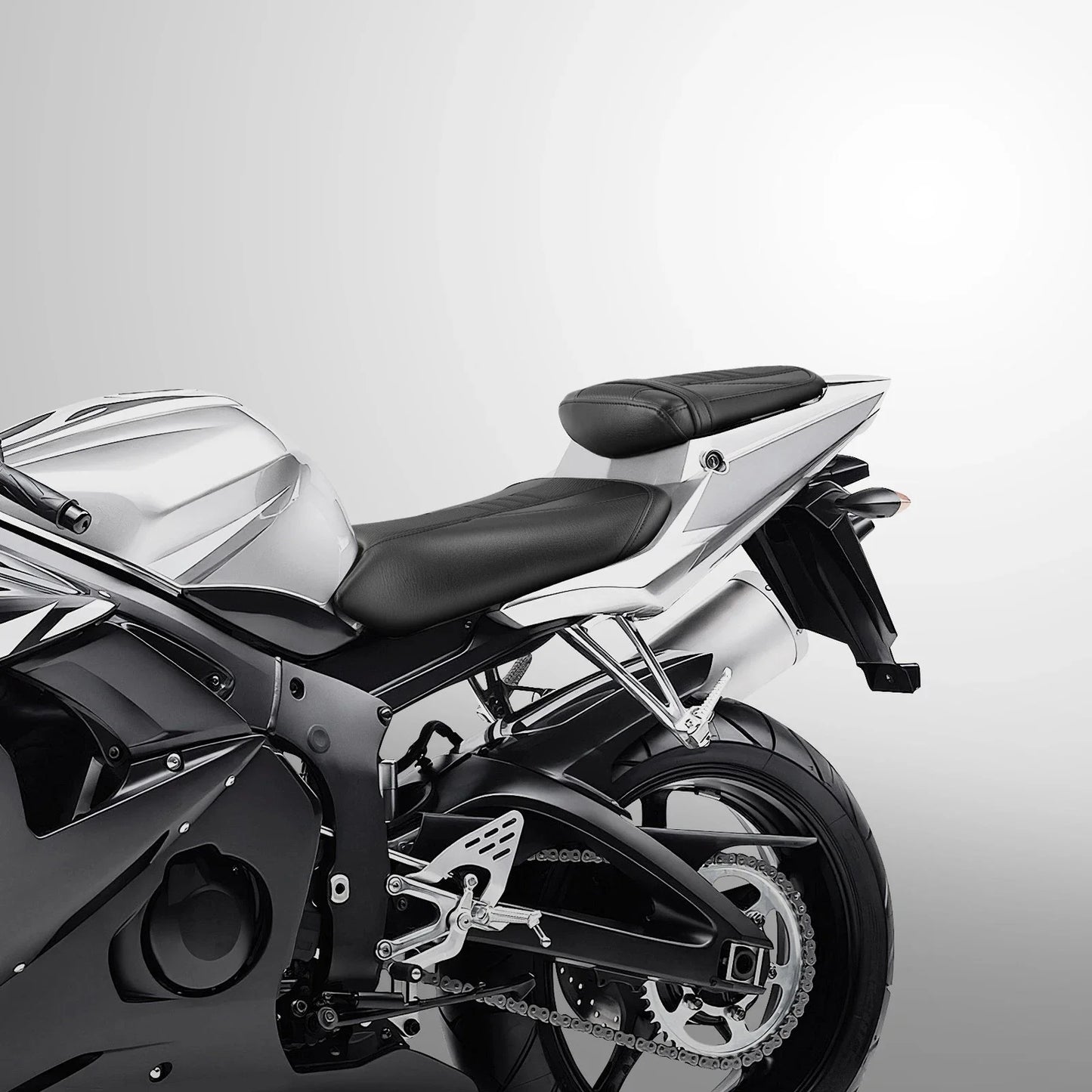 Black Rider & Passenger Seat for Yamaha YZF R6 (2003-2005) YZF R6S (2006-2009)