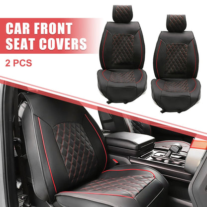 Set of 2 Front Seat Covers for Chevrolet  Black Red