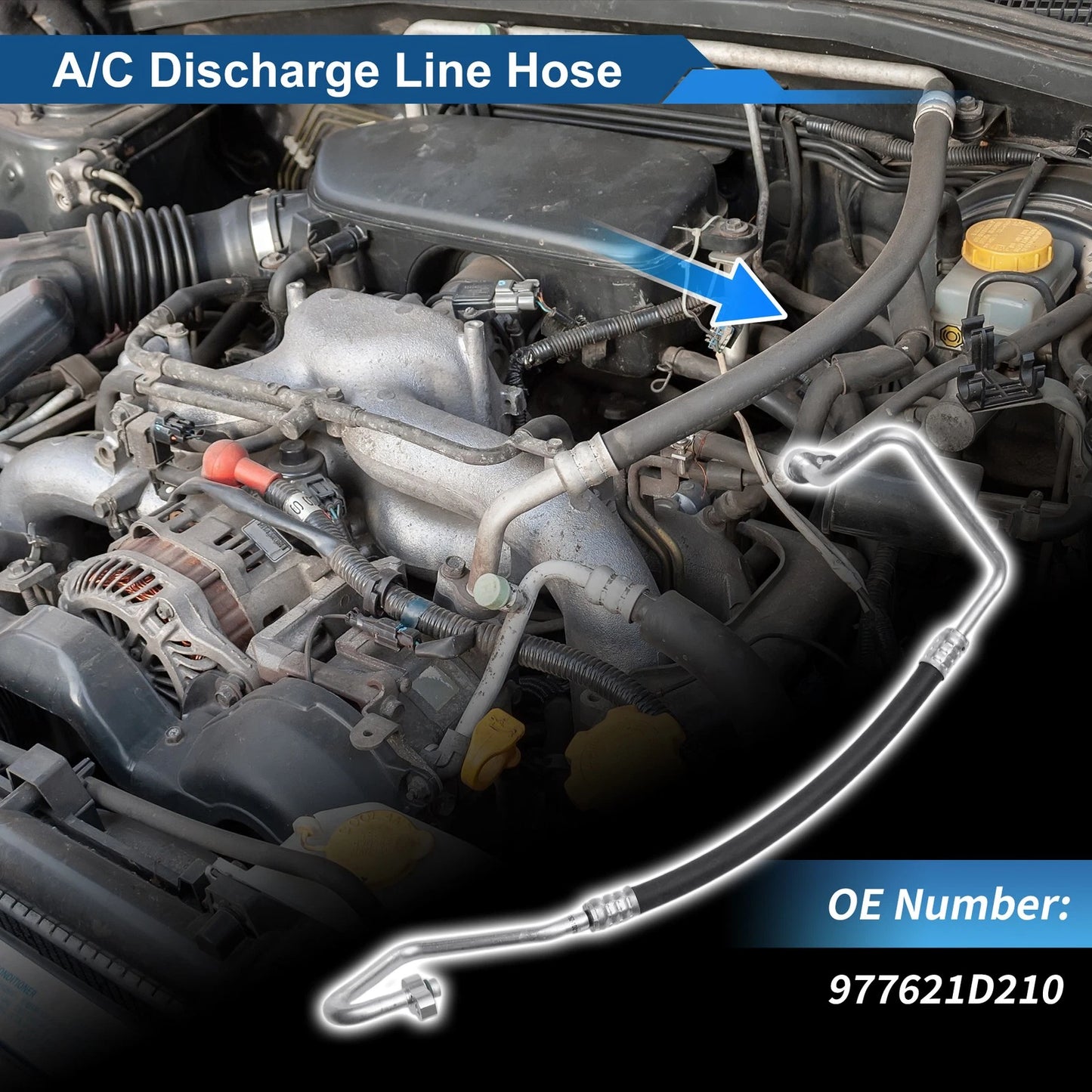A/C Refrigerant Liquid Hose for Hyundai Accent (2006–2011) No. 977621D210