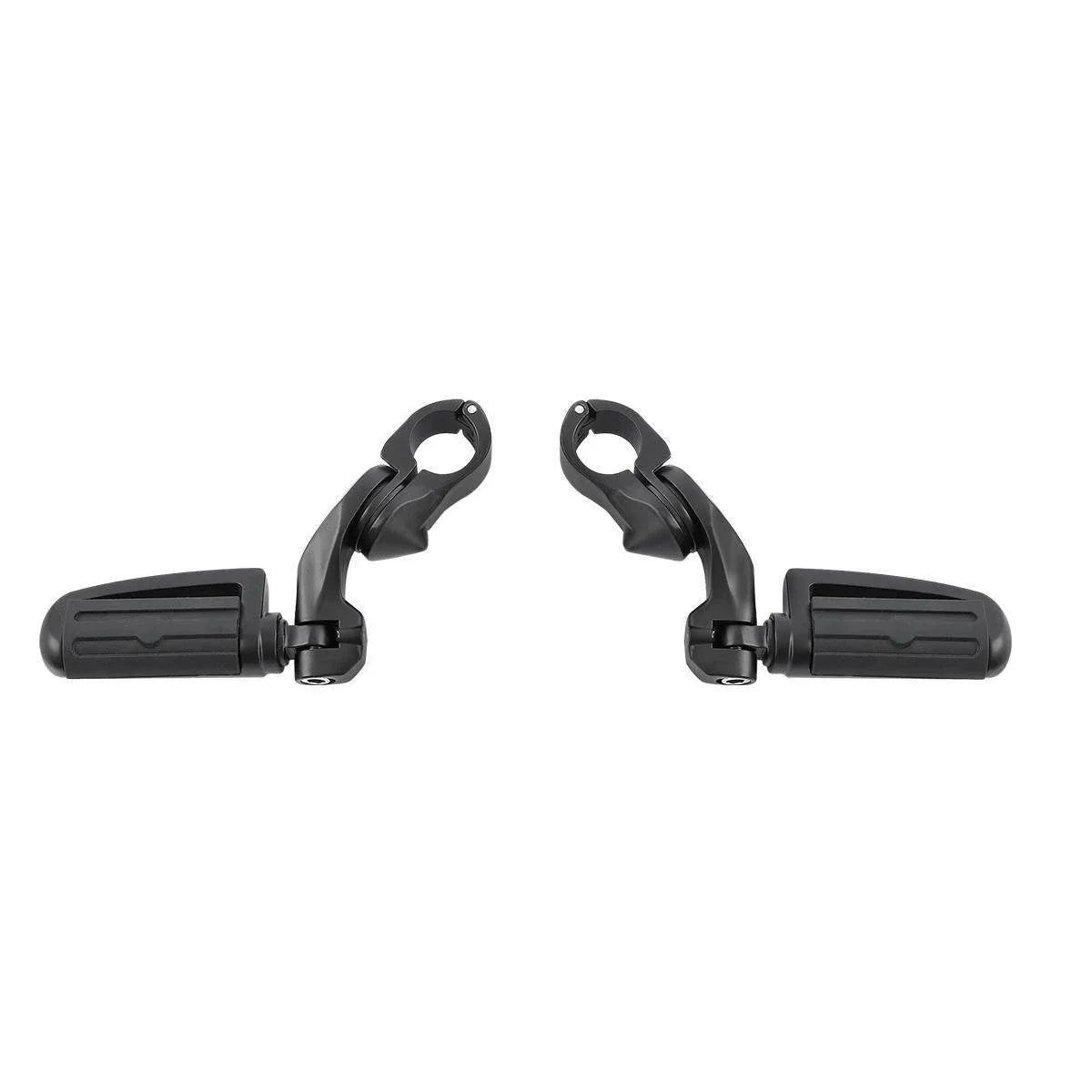 Matte Black 32mm Short Angled Highway Bar Engine Guard Pegs Mounts Footpegs