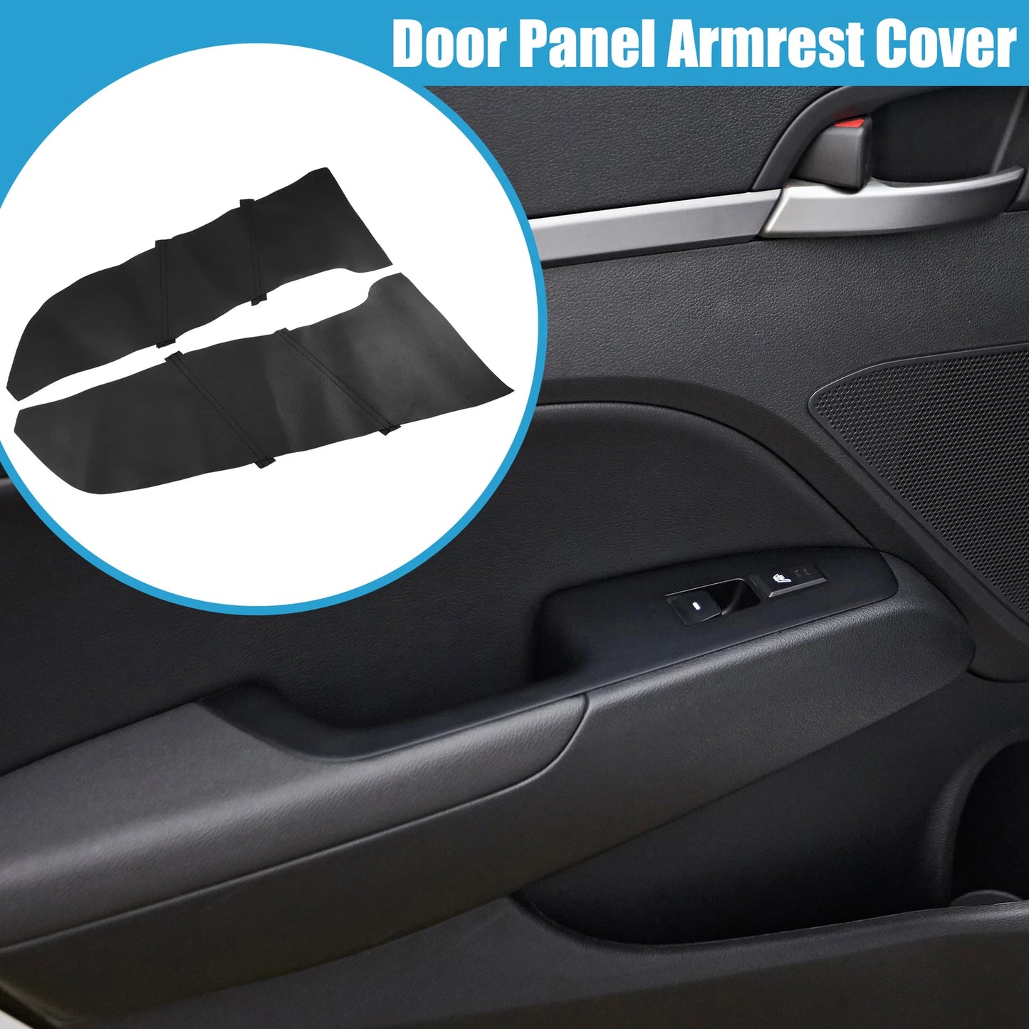 Set of 2 Front Door Panel Armrest Covers for Honda Accord (2008–2012) Black