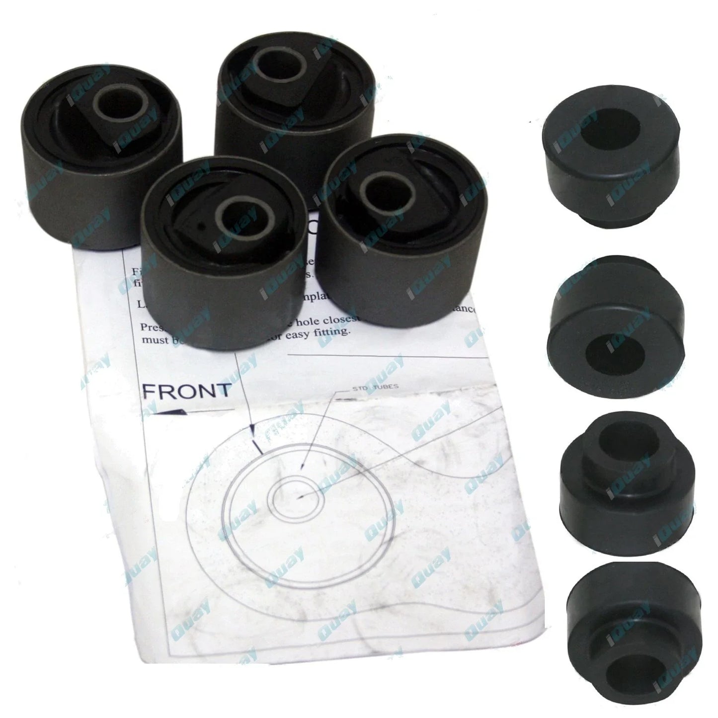 RUBBER Front Radius Arm Castor Correction Bush Kit for Patrol GQ Y60 GU GR Y61