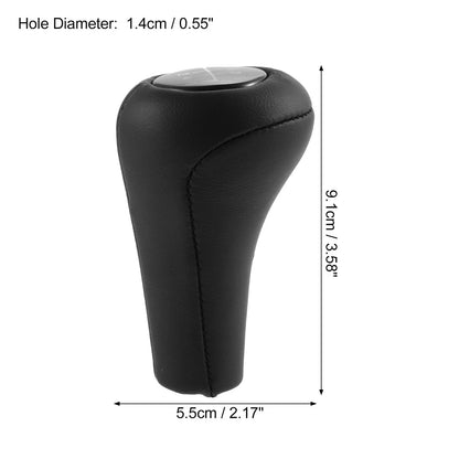 6-Speed Manual Gear Shift Knob Faux Leather Black for BMW