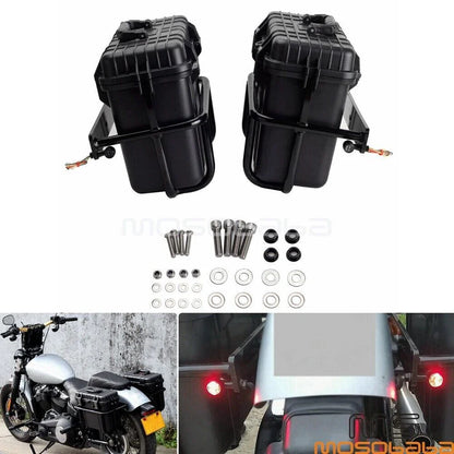 Saddlebag Luggage Box Conversion w/LED Taillight for Harley Softail (2018-2023)
