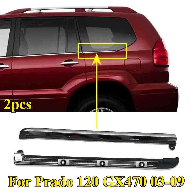 Weatherstrip / 2 x / Rear Window Moulding Trim Seal Belt for Prado GX470 (2003–2009)