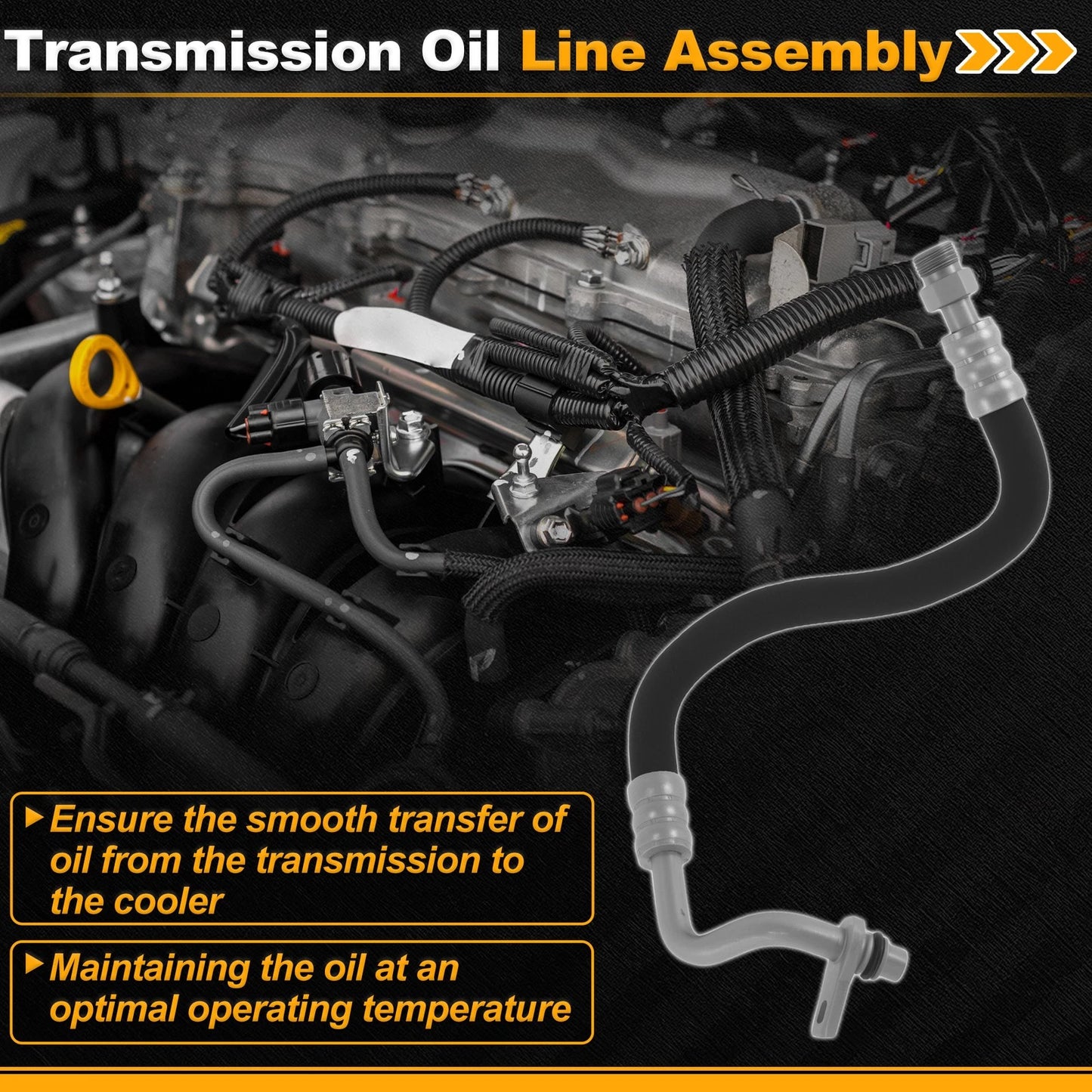 Inlet Transmission Oil Cooling Line Assembly for Audi A6 (2006–2011) 4F0317825E