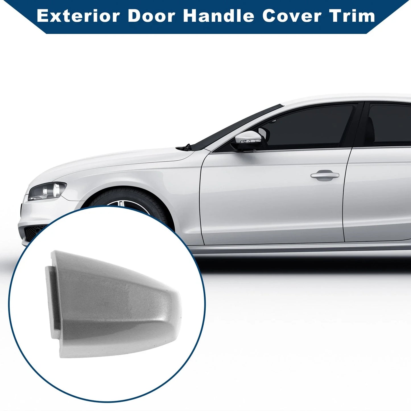 Exterior Door Handle Cover Trim for BMW X1 X5 F15 X6 F16 Silver Tone (14-19)