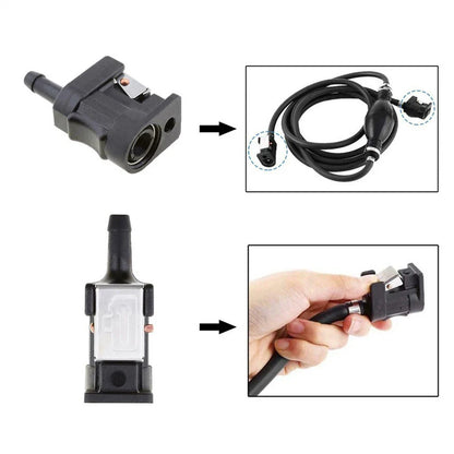 2 x Fuel Line Connector for Outboard Motor Engine Male & Female