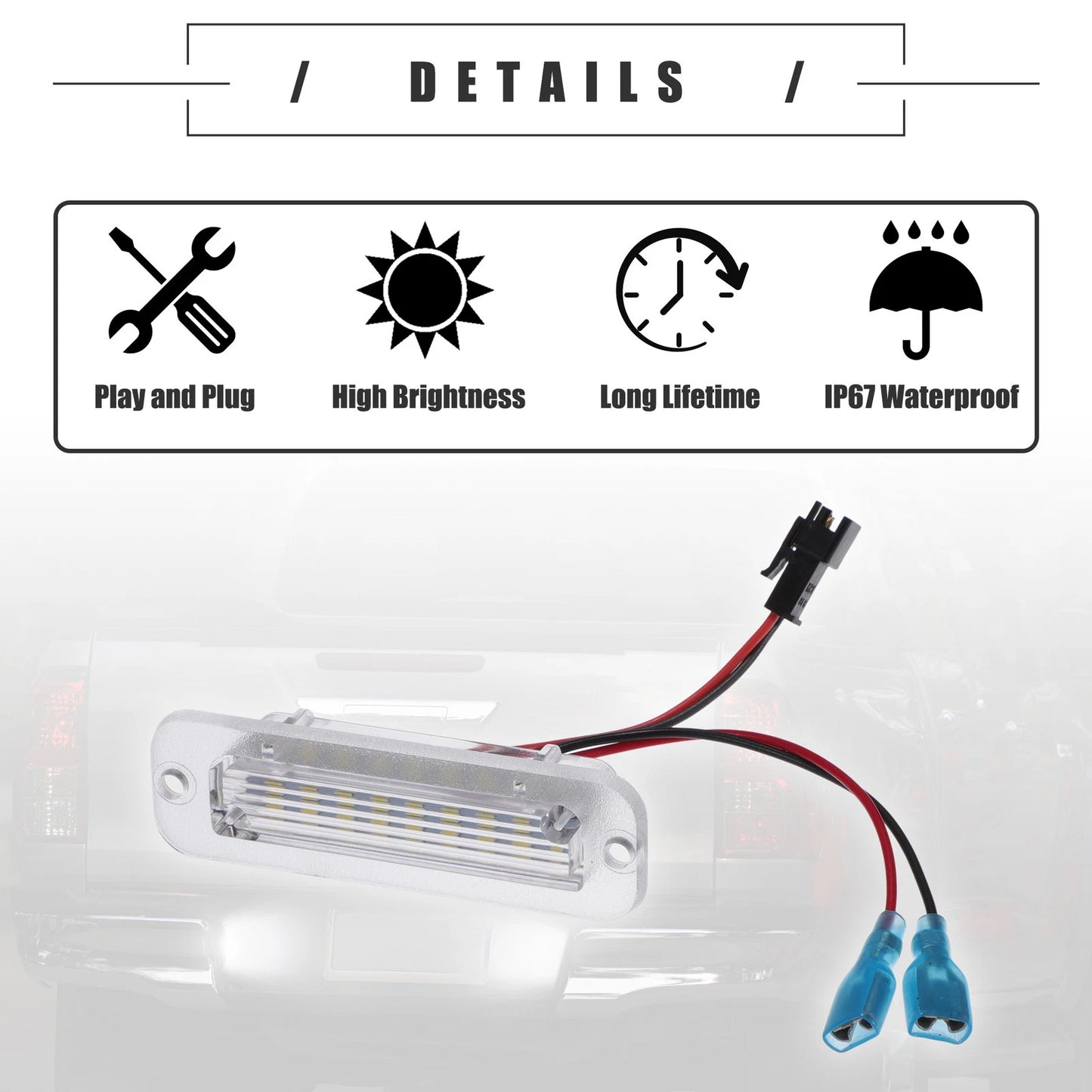 2X LED License Plate Light for Mercedes-Benz G500 (2013–2021) No.A4639060046