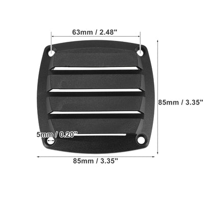 2X Air Exhaust Ventilator Louvered Grille Cover for Boat Marine