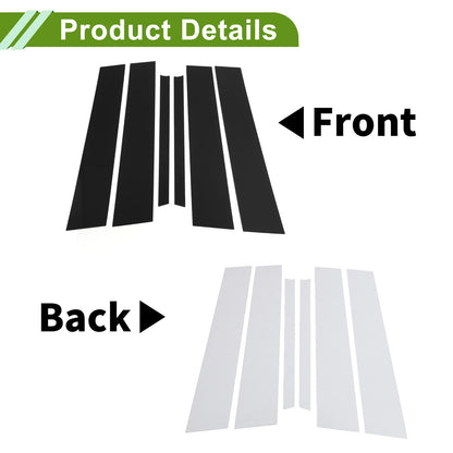 6 Pcs Pillar Window Trim for Chevy Equinox (2018–2023) Black