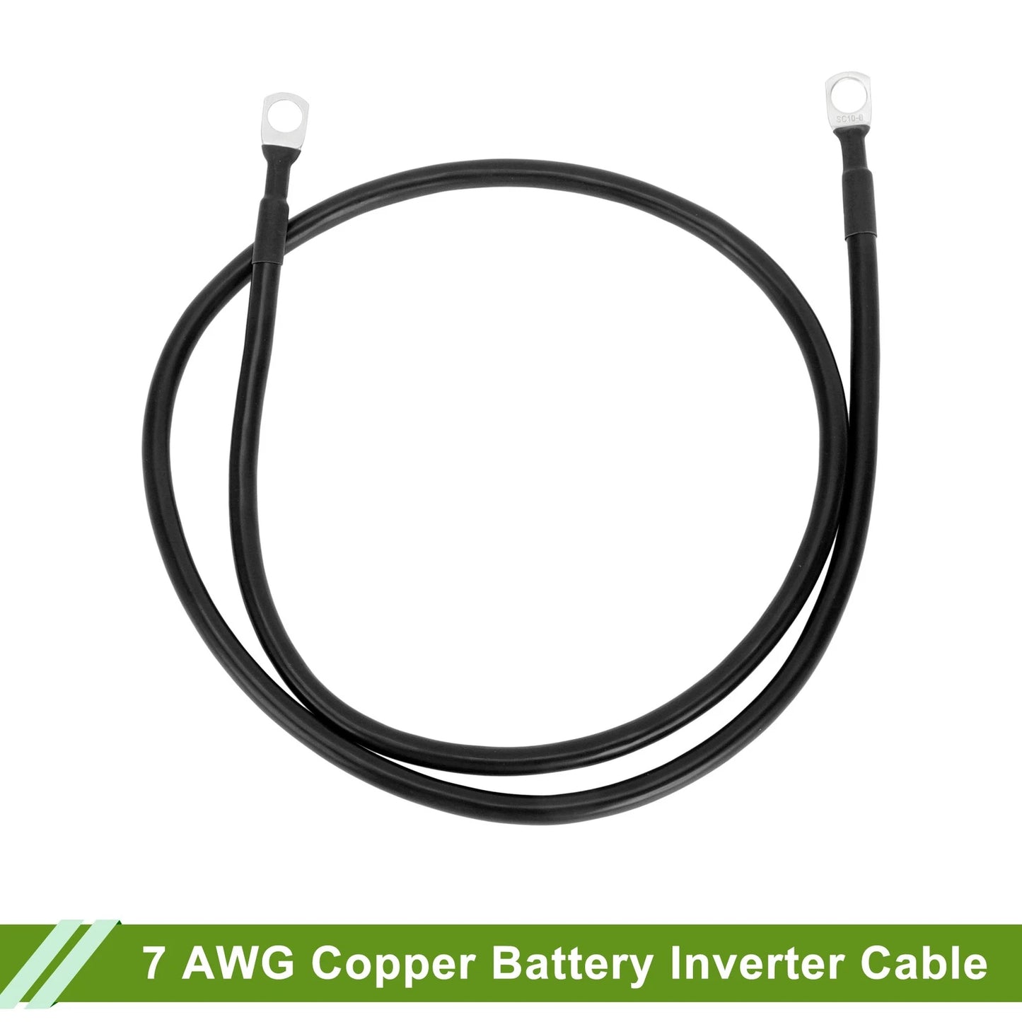 7 AWG 3FT Tinned Copper Battery Inverter Cable for Universal Applications
