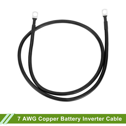 7 AWG 3FT Tinned Copper Battery Inverter Cable for Universal Applications