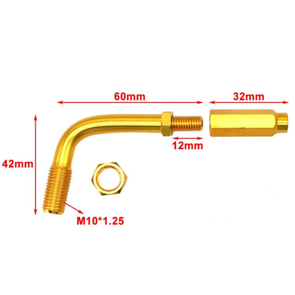 90 Degree Throttle Cable Adjuster for Universal Motorcycle - Gold