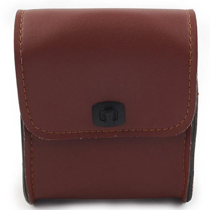 Saddle Luggage PU Leather Side Tool Bag for Universal Motorcycle - Brown
