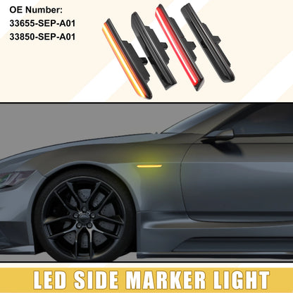 2X Front Rear LED Side Marker Light 33655-SEP-A01 for Acura TL (2004–2008)