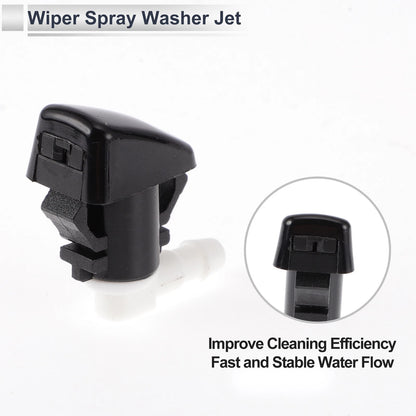 Set of 6 Windshield Washer Nozzles w/ Hose Connector for Jeep No. 68260443AA