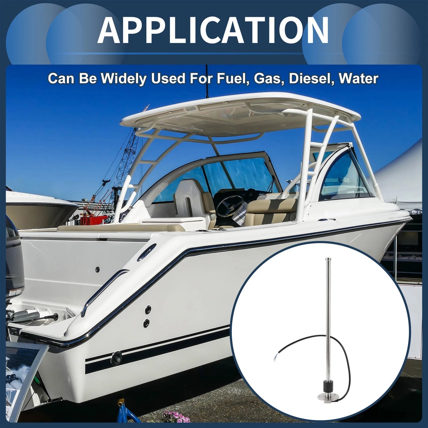 Fuel Sending Unit and Gauge Kit 240-33 Ohm 425mm for Boat Car Truck