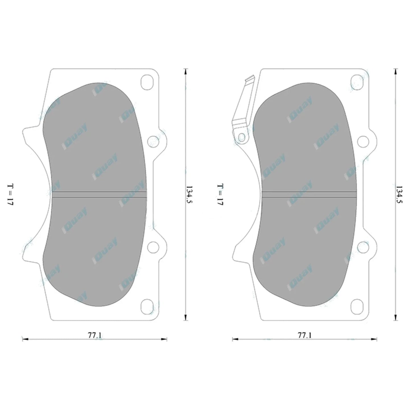 4WD Disc Brake Pad Set for Toyota Prado GRJ120 KZJ120 RZJ120 KDJ120 (2003-2009)