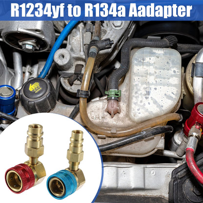 Set of 1 R1234YF 90 Degrees Quick Coupler Head Adapter for Car Air Conditioning