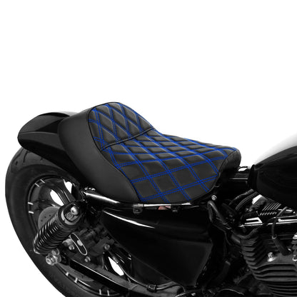 Black Driver Solo Seat Cushion for Harley Sportster XL883 1200 48 72 (2010-2022)