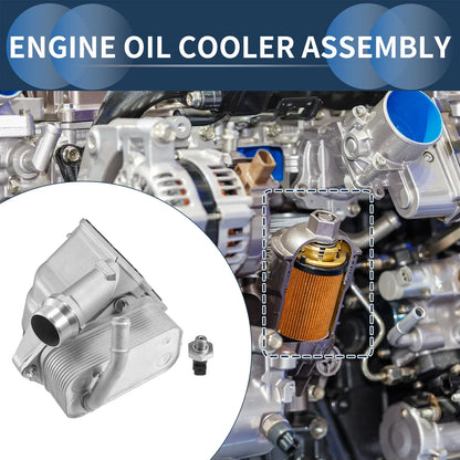 1 Set Engine Oil Cooler Filter Housing with Sensors for BMW 128i