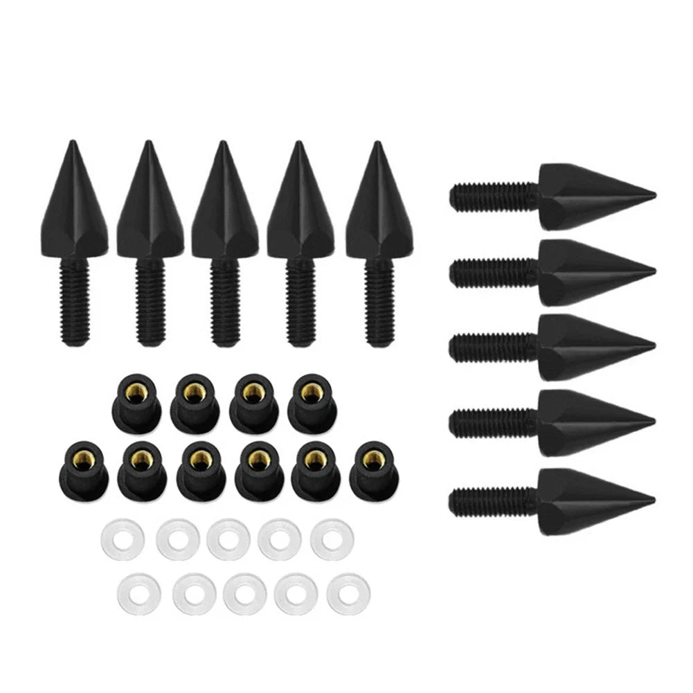 5MM Windshield Screws for Motorcycle - 10 Pcs Black