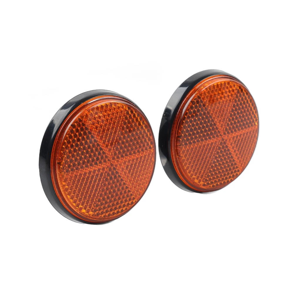 2X Round Warning Reflector Side Marker for Motorcycle ATV (Universal) M5