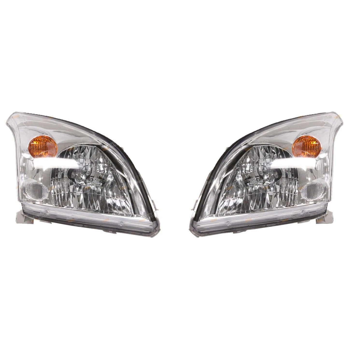 Chrome Headlights for Toyota Prado (2003–2009) Pair