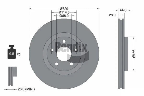 Set of 4 Brake Pads and Rotors for Nissan Dualis J10 | Renault Koleos H45
