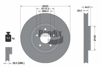 Set of 4 Brake Pads and Rotors for Nissan Dualis J10 | Renault Koleos H45