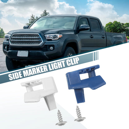 2pcs Front Marker Light Clip 53138-04010 for Toyota Tacoma (2001–2004) Blue White