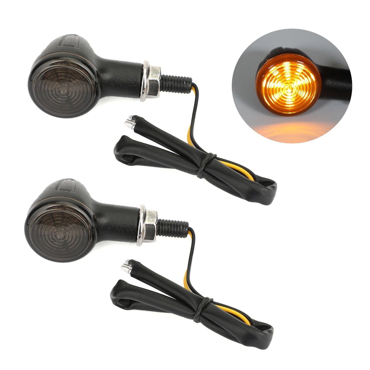 1 Pair Red 7/8" 22mm Motorcycle Handlebar End Mirrors