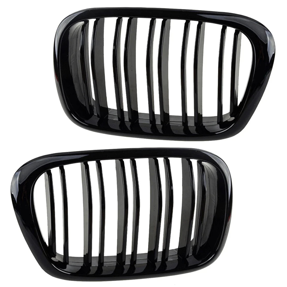 Gloss Black Front Bumper Kidney Grille for BMW 5 Series E39 (1996-2003)
