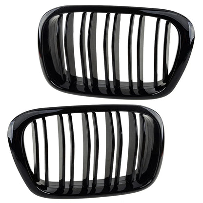 Gloss Black Front Bumper Kidney Grille for BMW 5 Series E39 (1996-2003)