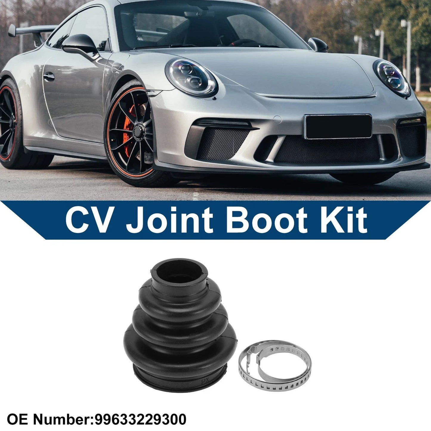 Inner CV Joint Boot Kit w/ Clamps for Porsche 911 (2003-2019)