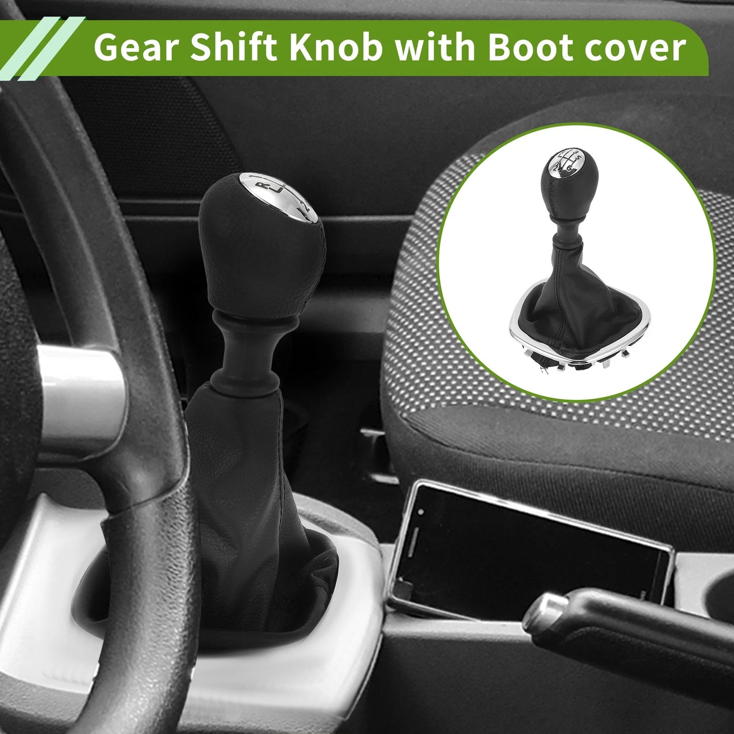 6 Speed Manual Gear Shifter Knob with Cover for Fiat Talento (2016–2023)
