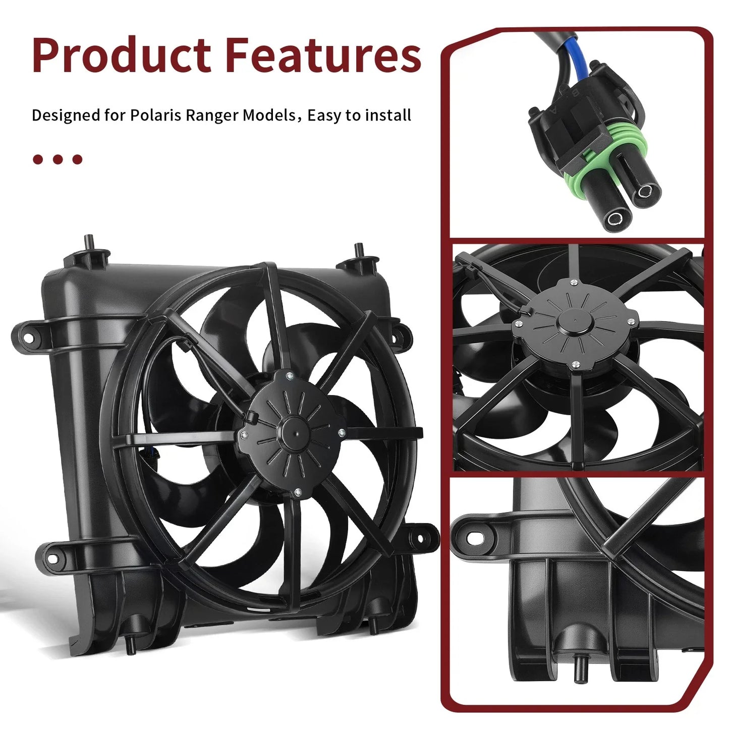Radiator Fan Assy for Polaris Ranger 570 900 1000 XP (2010–2023)