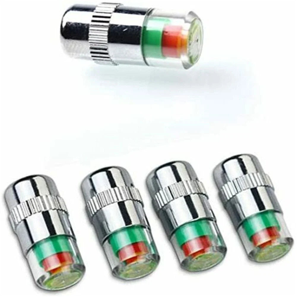 Valve Cap With Sensor Indicator, 3-Color Eye for Car