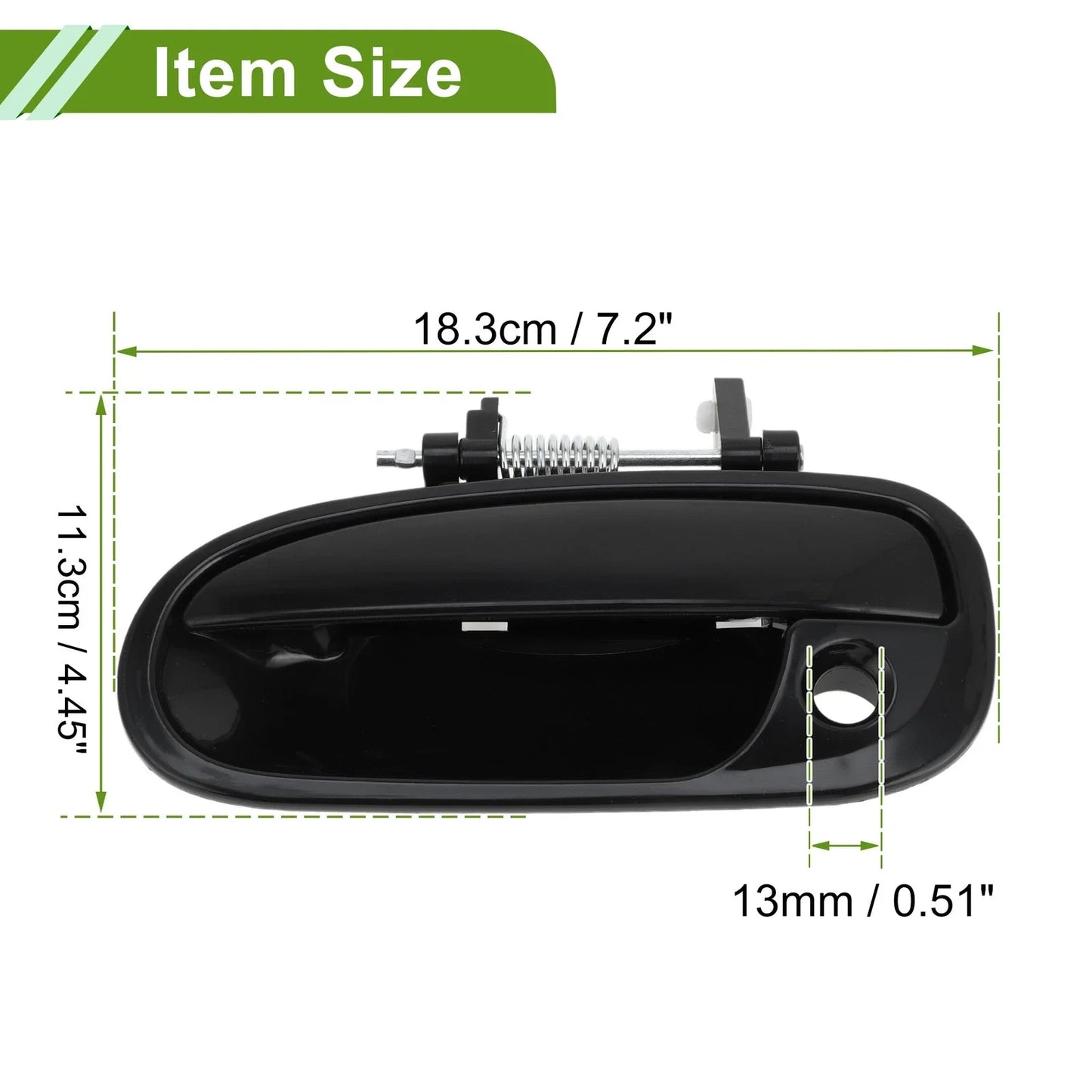 Exterior Door Handle for Honda Civic 1996-2000 Black Front Left Plastic