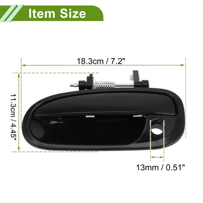 Exterior Door Handle for Honda Civic 1996-2000 Black Front Left Plastic