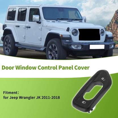 1Pc Front Left Window Switch Bezel Cover for Jeep Wrangler JK (2007–2018) No.68185911AA