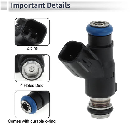 Fuel Injector No. 96487553 for Chevrolet Aveo 1.6L (2006–2008) 1 Pc Black