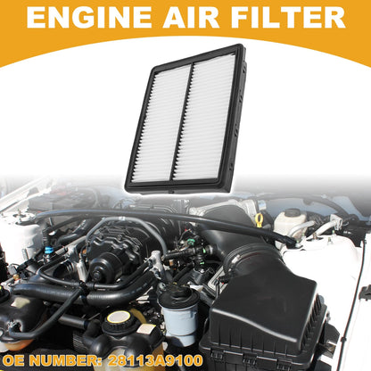 Car Engine Air Filter No. 28113A9100 for Hyundai Santa Fe (2017–2020)