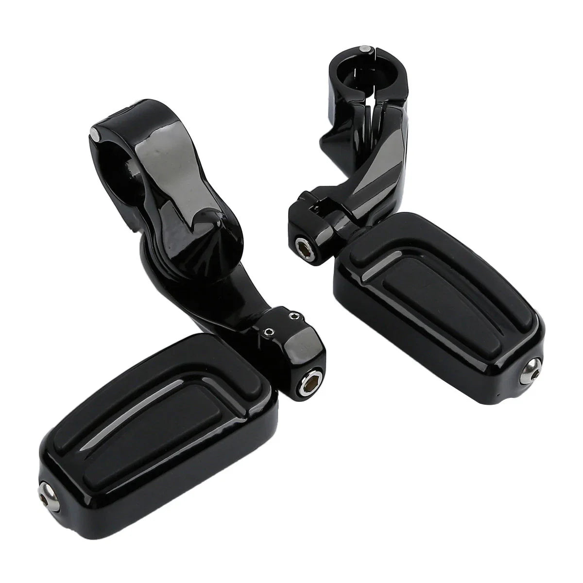 1.25" 32mm Highway Short Angled Mount Foot Pegs for Harley Softail Deluxe
