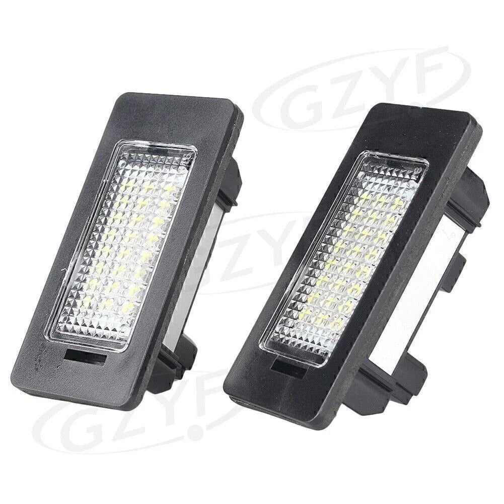 LED License Plate Lights Clear Lens for BMW E82 E90 F10 F25 (2007-2017)