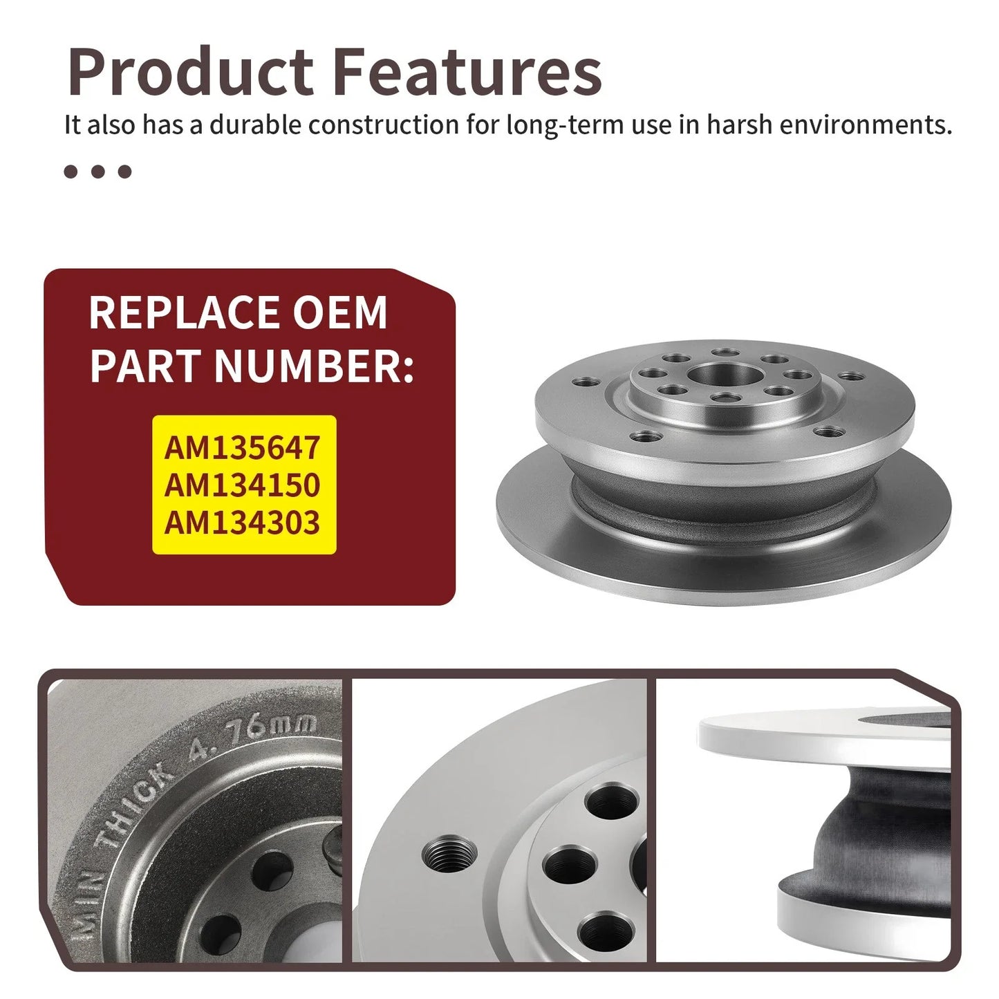 Rear Wheel Brake Disc Rotor Hub for John Deere HPX (2008–2018)