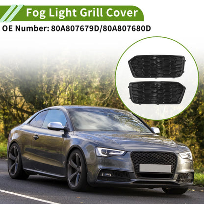 1 Pair Fog Light Grills for Audi Q5 (2018–2021) No. 80A807679D/80A807680D