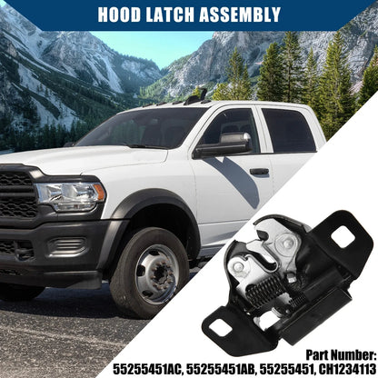 Hood Latch Lock Assembly for Dodge Ram 1500 2500 3500 (2002-2023)